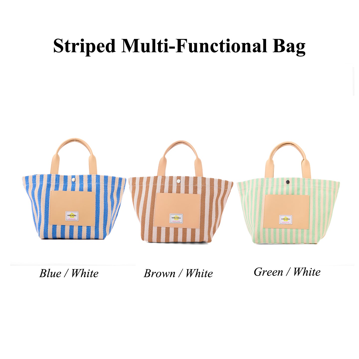 MMCHOKK-Striped Poly-Cotton Bag Collection-MMCB00